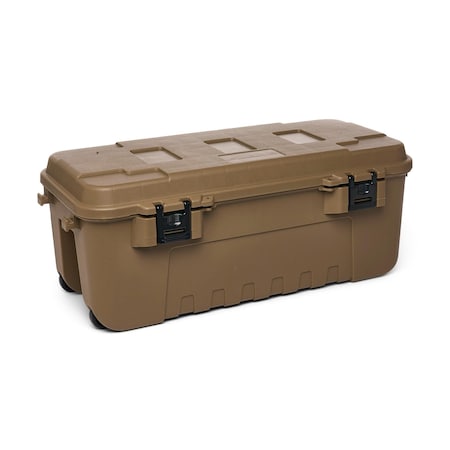 Stackable Storage Trunk W/ Lid, 27 gal, 37-1/4 in L x 18 in W x 14 in H, Desert Tan, Plastic MPN:PLAT19DTE