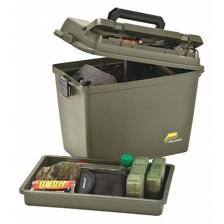 Portable Tool Box, Plastic, Green, 17 in W x 10 in D x 13 in H MPN:181206