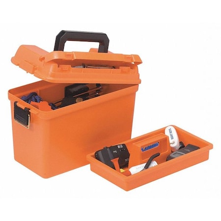 Tool Box, Plastic, Orange, 17 in W x 10 in D x 13 in H MPN:181250