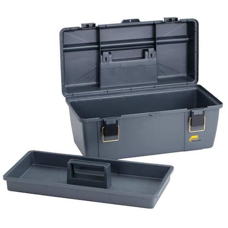 Portable Tool Box, Plastic, Gray, 20 in W x 11 in D x 9 in H MPN:651-010