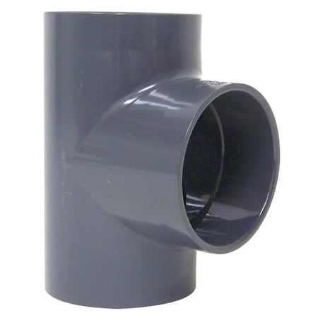 Duct Tee, 4 in Duct Dia, Type I PVC, 8-7/8