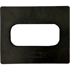 Plasticade 9 Lb. Recycled Rubber Base For Gemstone Vertical Panel Barricade & Parking Signs Black 400-B-9R