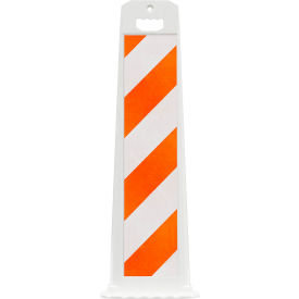 Plasticade Vertical Panel Channelizer Barricade W/ Oversized Handle White Diamond Grade Sheets 4100-W-36-DG
