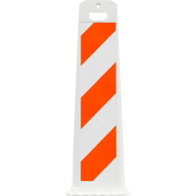 Plasticade Vertical Panel Channelizer Barricade W/ Oversized Handle White Engineer Grade Sheets 4100-W-36-EG