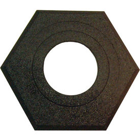 Plasticade 10 Lb. Recycled Rubber Base For Watchtower And Navicade Cones Black Hexagon Shape 650-RB-10