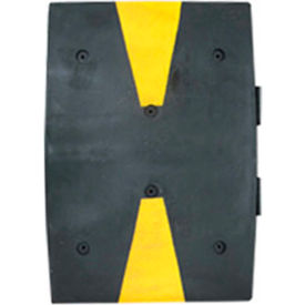 Plasticade SH36 Speed Hump Recycled Rubber with Reflective Stripes 2 Foot Long Section SH36