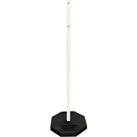 Plasticade Portable Post Sign Stand w/ 30 Lb. Recycled Rubber Base & White 60