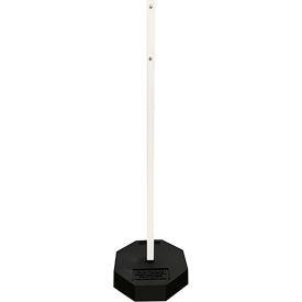 Plasticade Portable Post Sign Stand w/ 60 Lb. Recycled Rubber Base & White 60