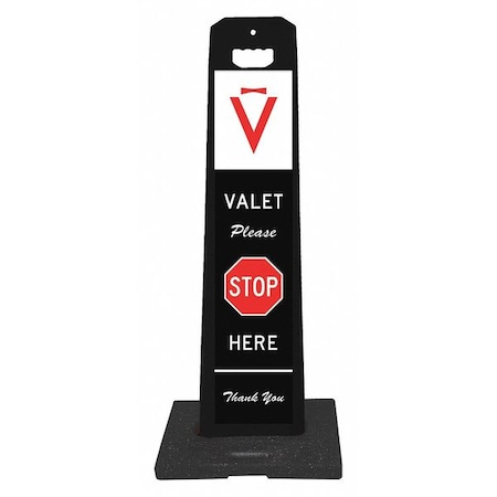 Panel, Vertical, Valet Stop, Blk MPN:4100-BK-PARK7