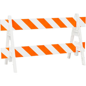 Plasticade Econocade Traffic Barricade A-Frame 6 Ft With 2 Rail 2003W-306EG