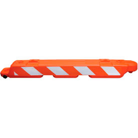 Plasticade Lo-Pro Airport Plastic Orange Barricade Interlocking 8' Long HIP Sheeting AB96-O-HIPLR