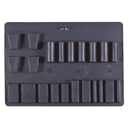 Storage Case Set, 17-1/4x12-1/4x1/2, Black MPN:C PALLET