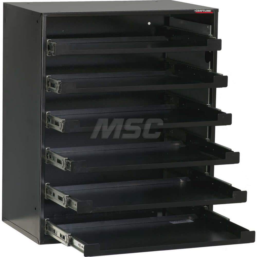 Small Parts Cabinets; Type: Slide Rack Cabinet w/ Drawers ; Width (Inch): 20-1/2 ; Depth (Inch): 12-1/2 ; Height (Inch): 25 ; Frame Material: Steel ; Number Of Drawers: 6.000 MPN:PL-6DH-M
