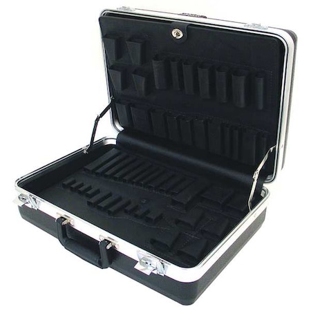 Tool Case, Plastic, Black, 18 in W x 13 in D x 6 in H MPN:600T-CB