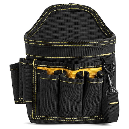 Pouch, Tool Pouch, Black/Yellow, Polyester, 8 Pockets MPN:B523