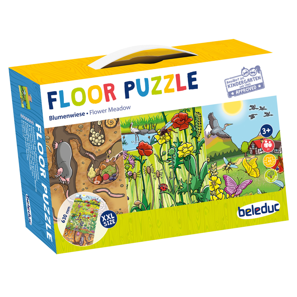 Beleduc Discover The Flower Meadow Floor Puzzle MPN:PLWB16212