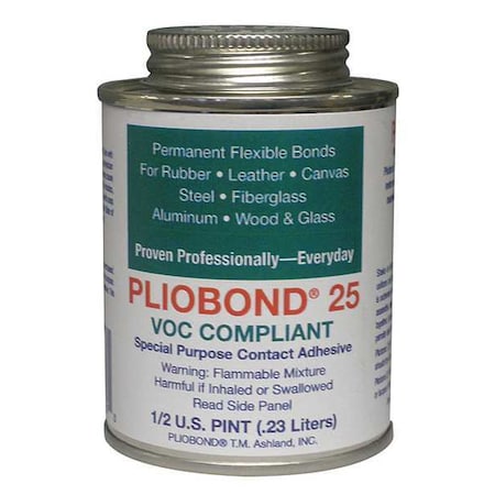 Contact Cement, 25 Series, Tan, 0.5 pt, Can MPN:PBC-25-LV