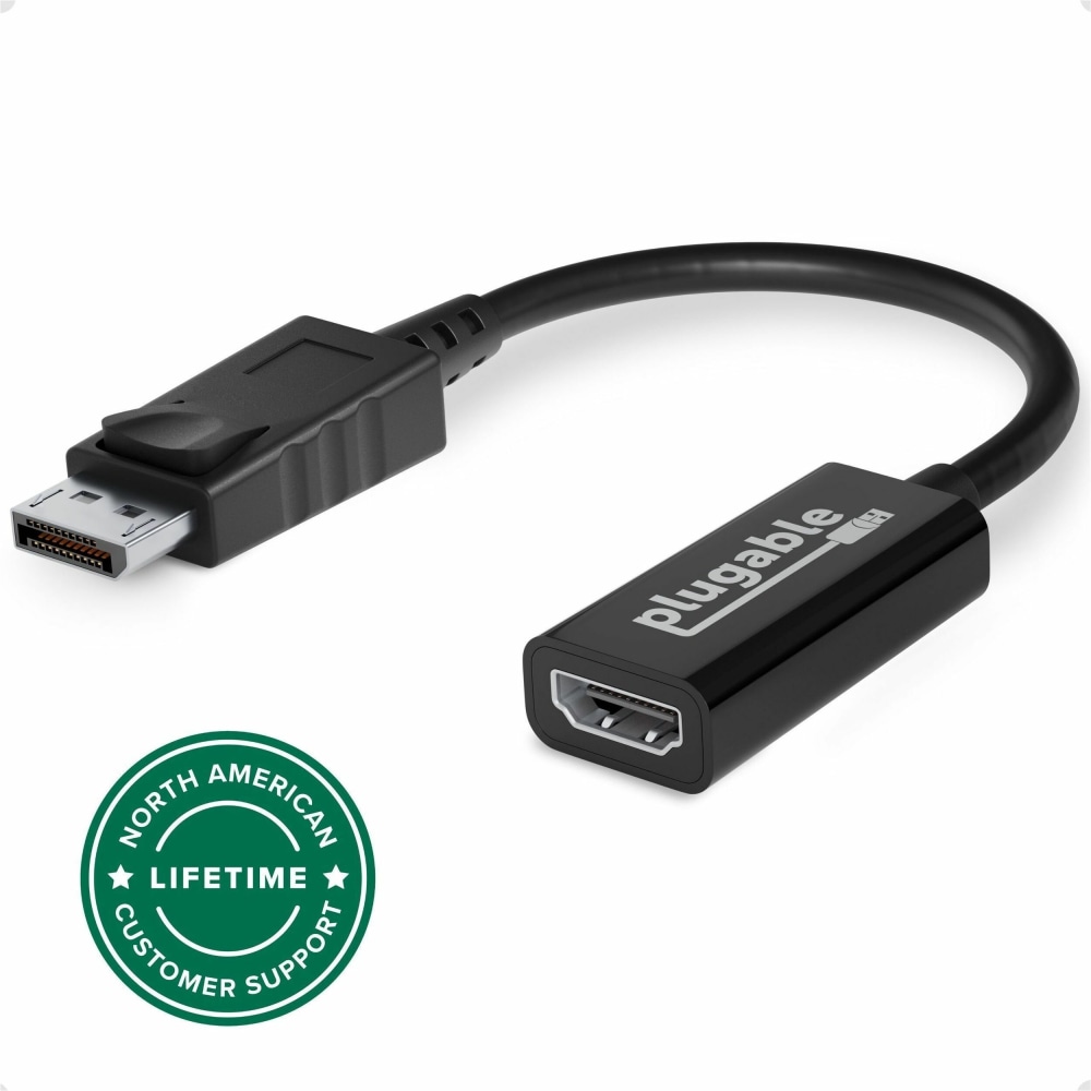 Plugable Active DisplayPort to HDMI Adapter - Connect any DisplayPort-Enabled PC or Tablet to an HDMI Enabled Monitor, TV or Projector - DPHDMI MPN:DP-HDMI