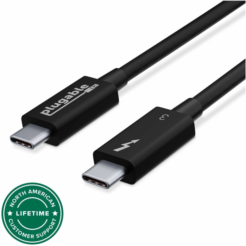 Plugable Thunderbolt 3 Cable 40Gbps Supports 100W (20V, 5A) Charging, 2.6ft / 0.8m, TBT340G80CM MPN:TBT3-40G80CM