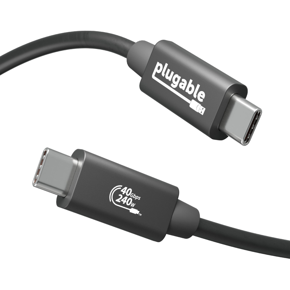 Plugable USB4 Cable with 240W Charging, 3.3 Feet (1M), USB-IF Certified - 1x 8K Display, 40 Gbps - USB4240W1M MPN:USB4-240W-1M