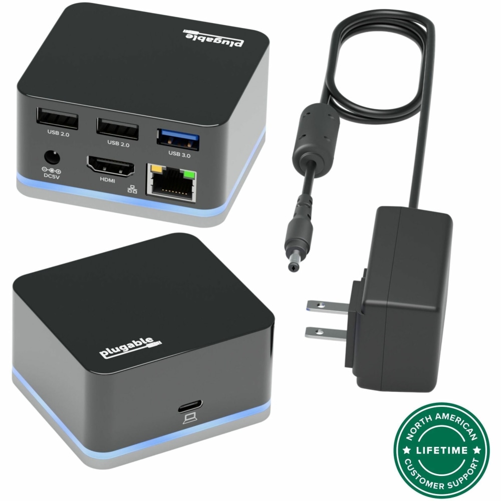 Plugable USB C Cube - Mini Docking Station, Compatible with Thunderbolt 3 Ports and Specific USB-C Systems - UDCUBE MPN:UD-CUBE