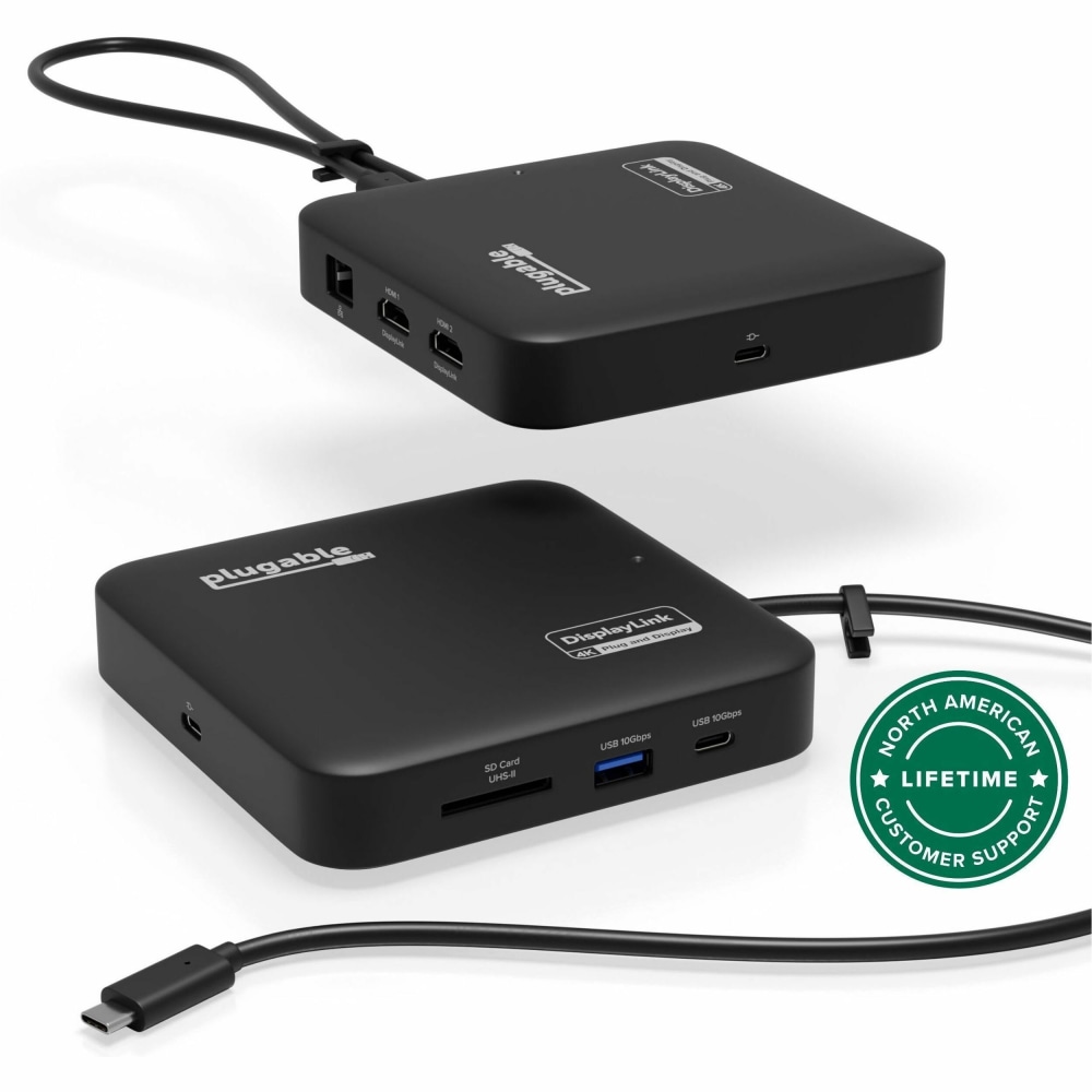 Plugable 7-in-1 USB C Docking Station Dual Monitor - Dual HDMI Dock is Compatible with Mac and Windows - USBC6950PDZ MPN:USBC-6950PDZ
