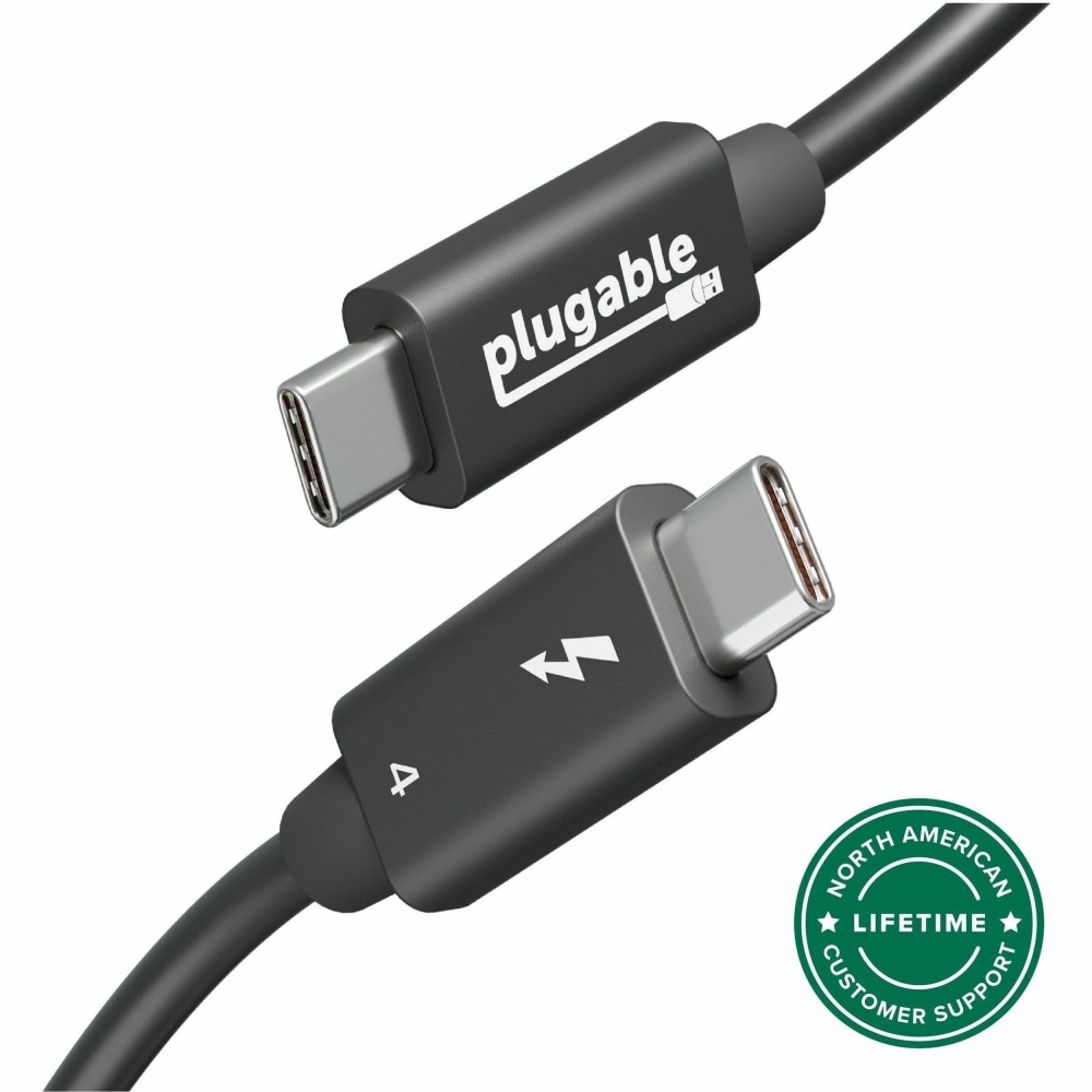 Plugable Thunderbolt 4 Cable with 240W Charging, Thunderbolt Certified, 3.3 Feet (1M), 1x 8K Display, 40 Gbps - TBT4240W1M MPN:TBT4-240W-1M