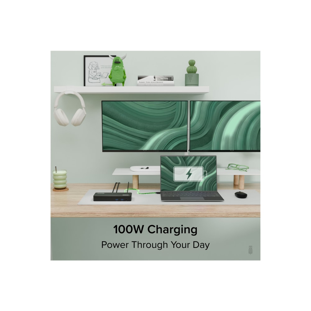 Plugable 12-in-1 USB C Docking Station Triple 4K Displays with 3x HDMI or 3x DisplayPort with 60W Charging MPN:UD-6950PDZ