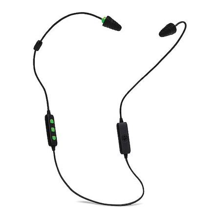 FreeReign Reusable Ear Plugs, Flanged Shape, 26 dB, Black/Green, 1 PR MPN:PIF-BE