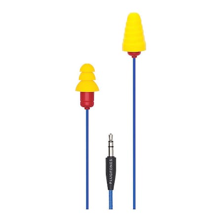 Protector Reusable Ear Plugs, Flanged Shape, 26 dB, Blue/Red/Yellow, 1 PR MPN:PIP-UY(VL)