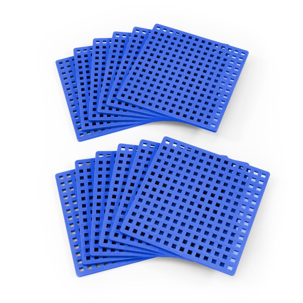 Plus-Plus Building Blocks Baseplates, Classroom Pack, Blue, Set Of 12 MPN:PLL03392