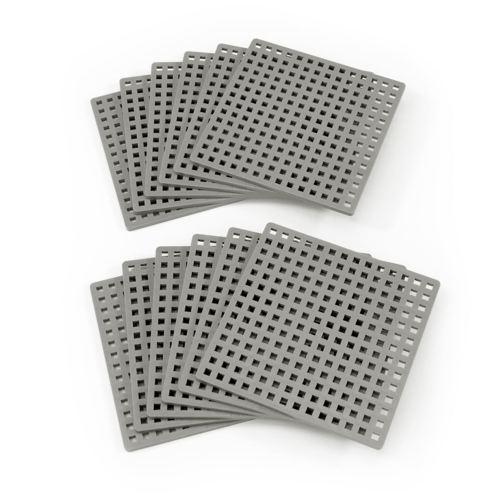 Plus-Plus Building Blocks Baseplates, Classroom Pack, Gray, Set Of 12 MPN:PLL03394