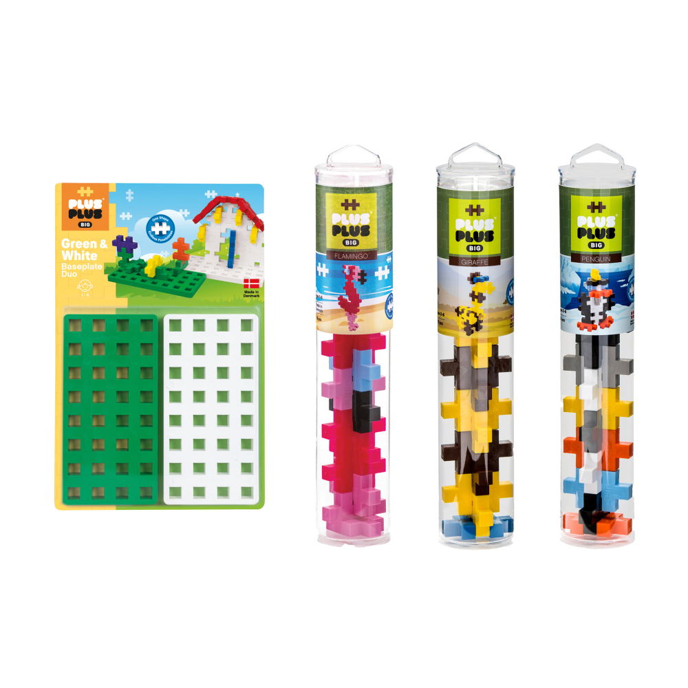 Plus-Plus Building Blocks Big Zoo Tubes & Baseplate Bundle MPN:PLLBB0124