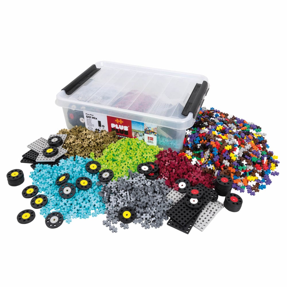 Plus-Plus GO! Educational Tub, Multicolor, Kindergarten, Tub Of 2, 600 Pieces MPN:PLL03404