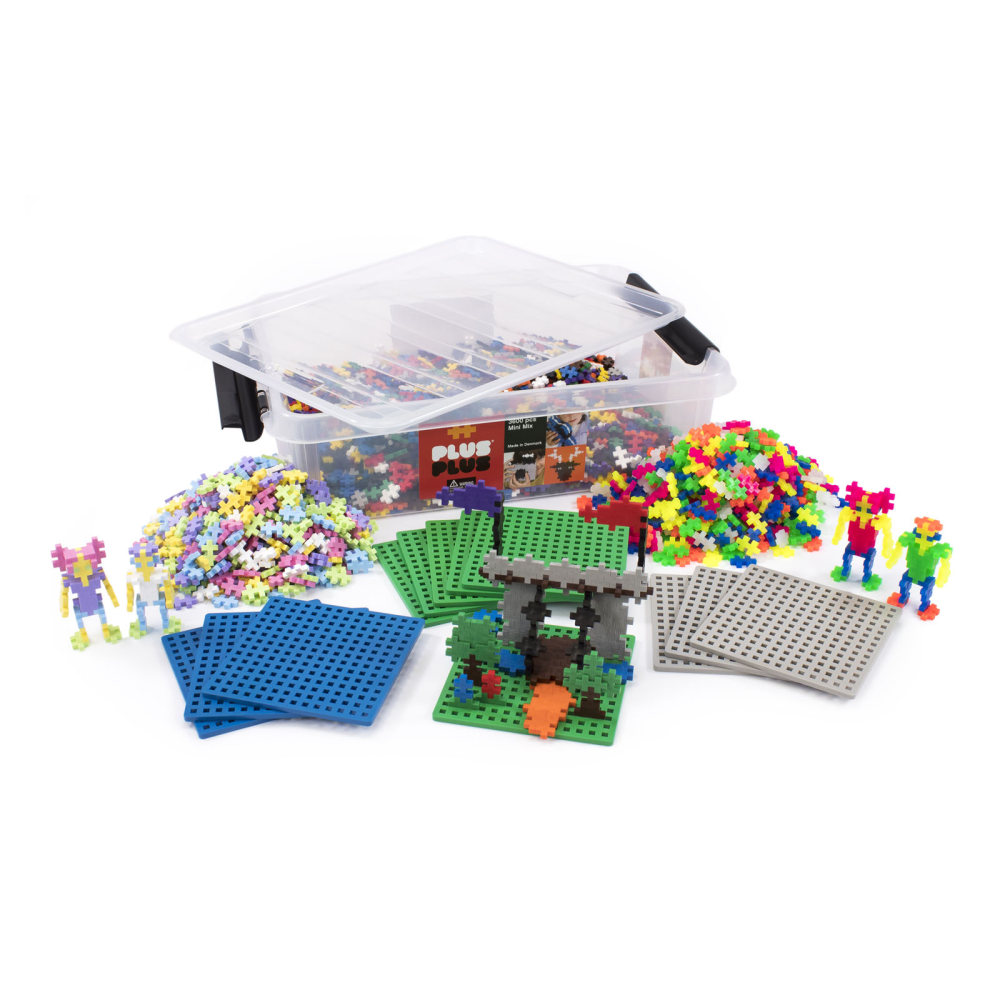Plus-Plus School Set, Multicolor, Grades K-7, Set Of 3, 600 Pieces MPN:PLL08028