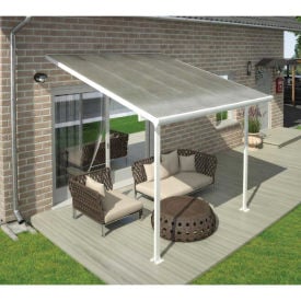 Palram - Canopia Feria Patio Cover Kit HG9214 14'L x 13'W Clear Panel White Frame 702291