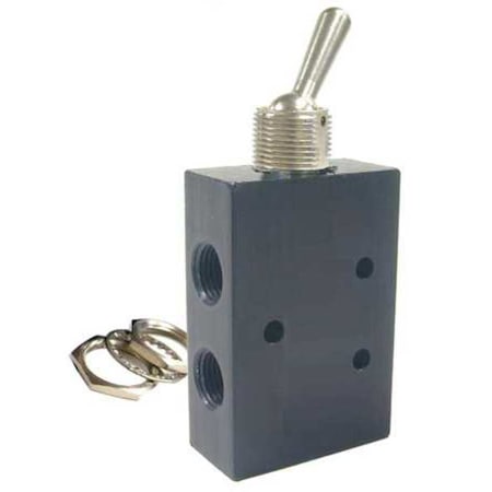 Manual Air Control Valve, Toggle, Aluminum MPN:HM45-1/8-DT