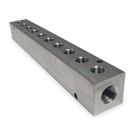 Manifold, Stainless Steel, NPT, 7-3/4 In. L MPN:M10-125-10-SS