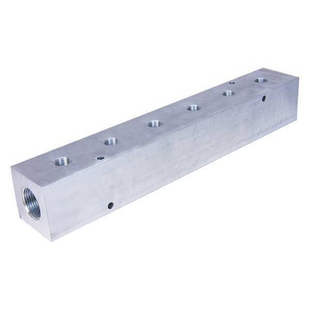 Manifold, Aluminum, 6 Outlets, 14-1/4