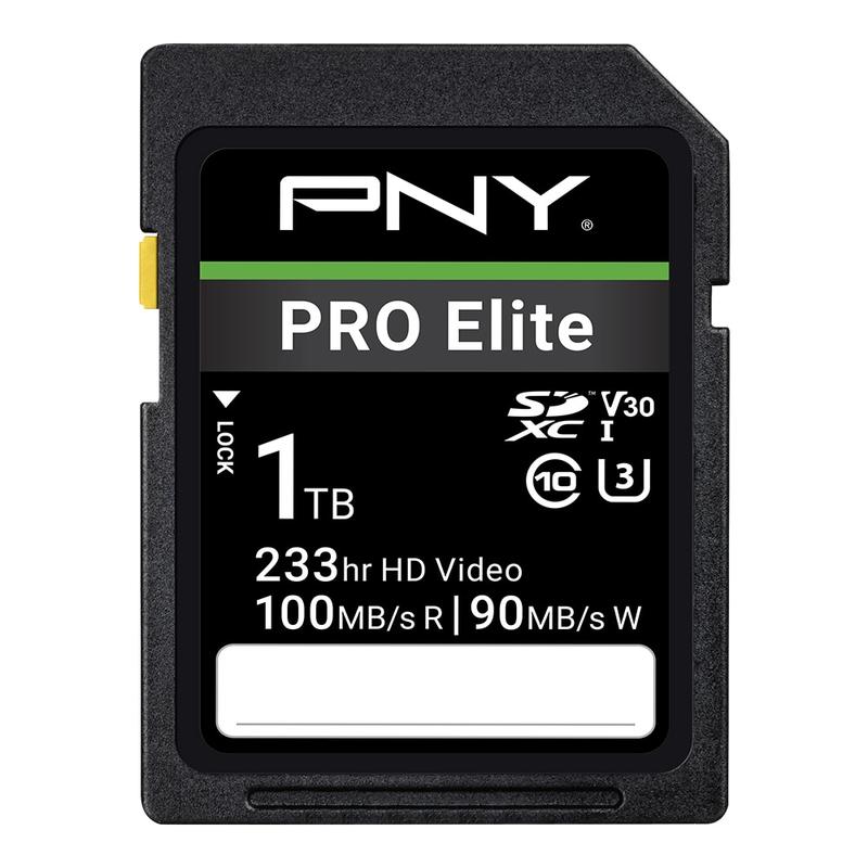 PNY PRO Elite Class 10 U3 V30 SD Flash Memory Card, 1TB MPN:P-SD1TBV30100PRO-GE