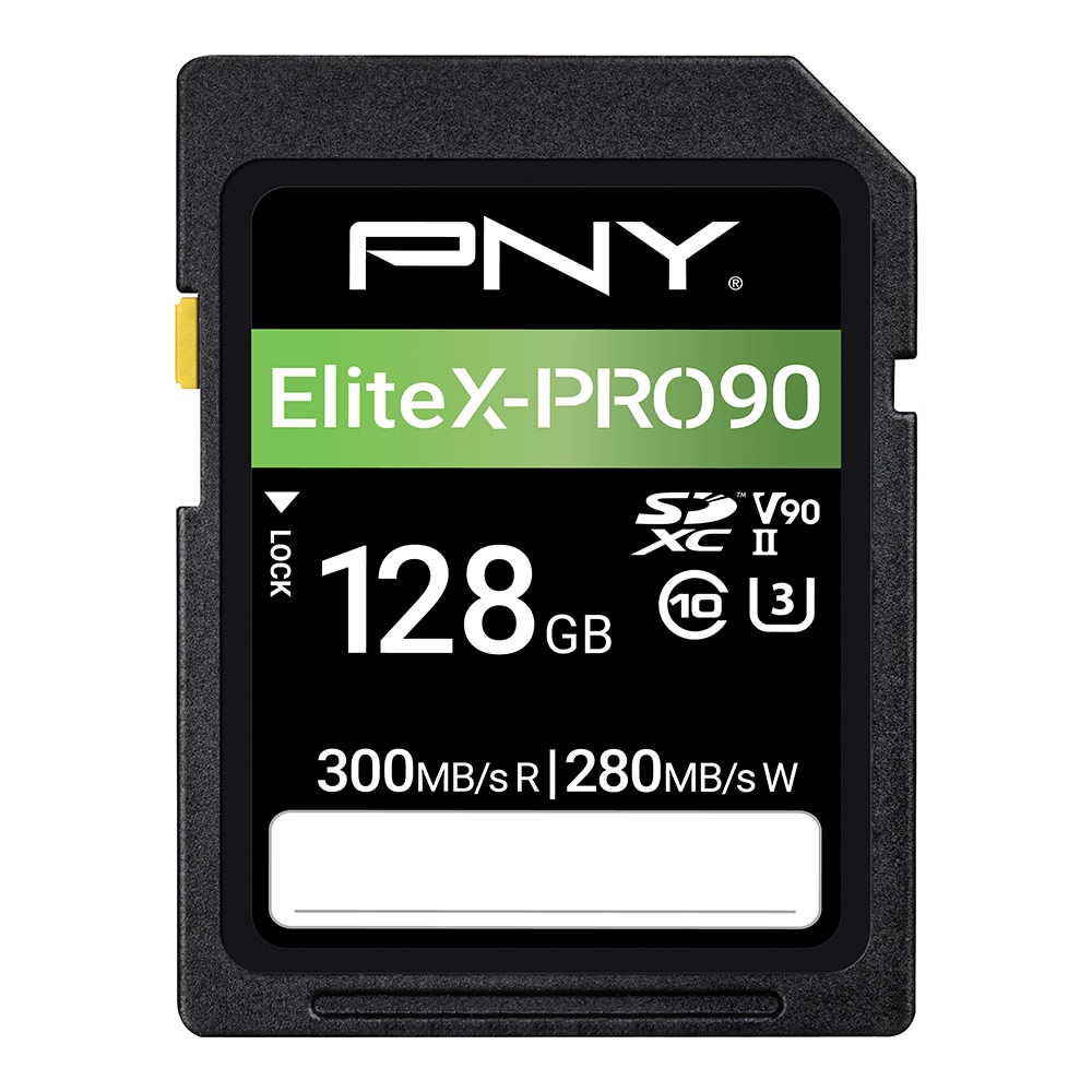 PNY EliteX-PRO90 Class 10 U3 V90 UHS-II SDXC Flash Memory Card, 128GB MPN:P-SD128V90300XPRO9-GE