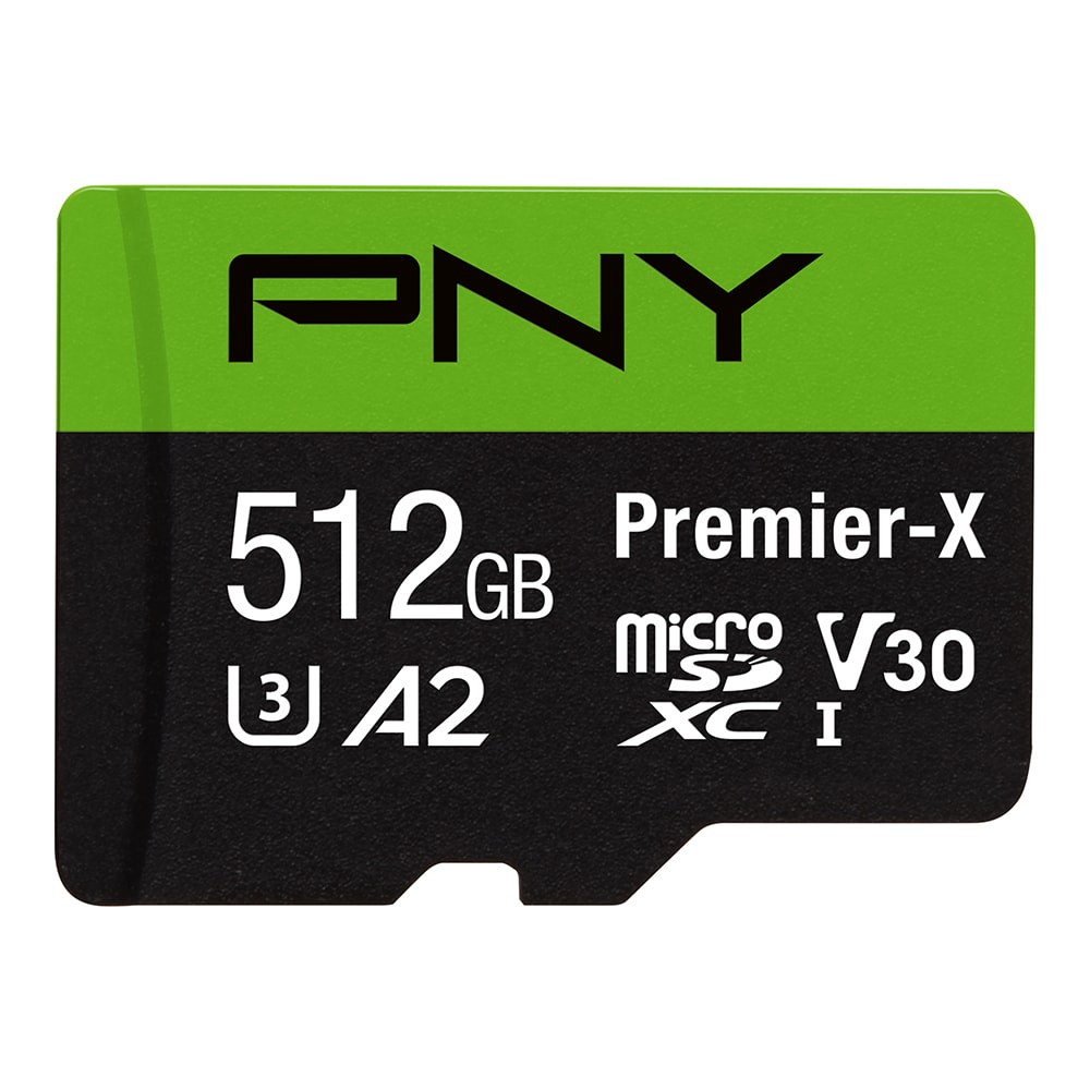 PNY Premier-X Class 10 U3 V30 100 Mbps microSDXC Flash Memory Card, 512GB MPN:P-SDU512V32100PX-GE
