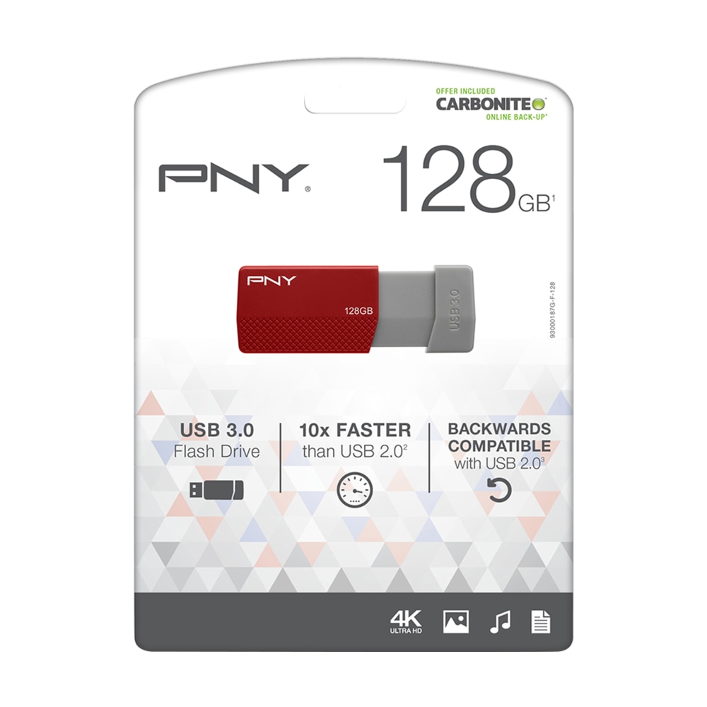 PNY USB 3.0 Flash Drive, 128GB, Assorted Colors (Min Order Qty 4) MPN:P-FD128ELEDGE-GE