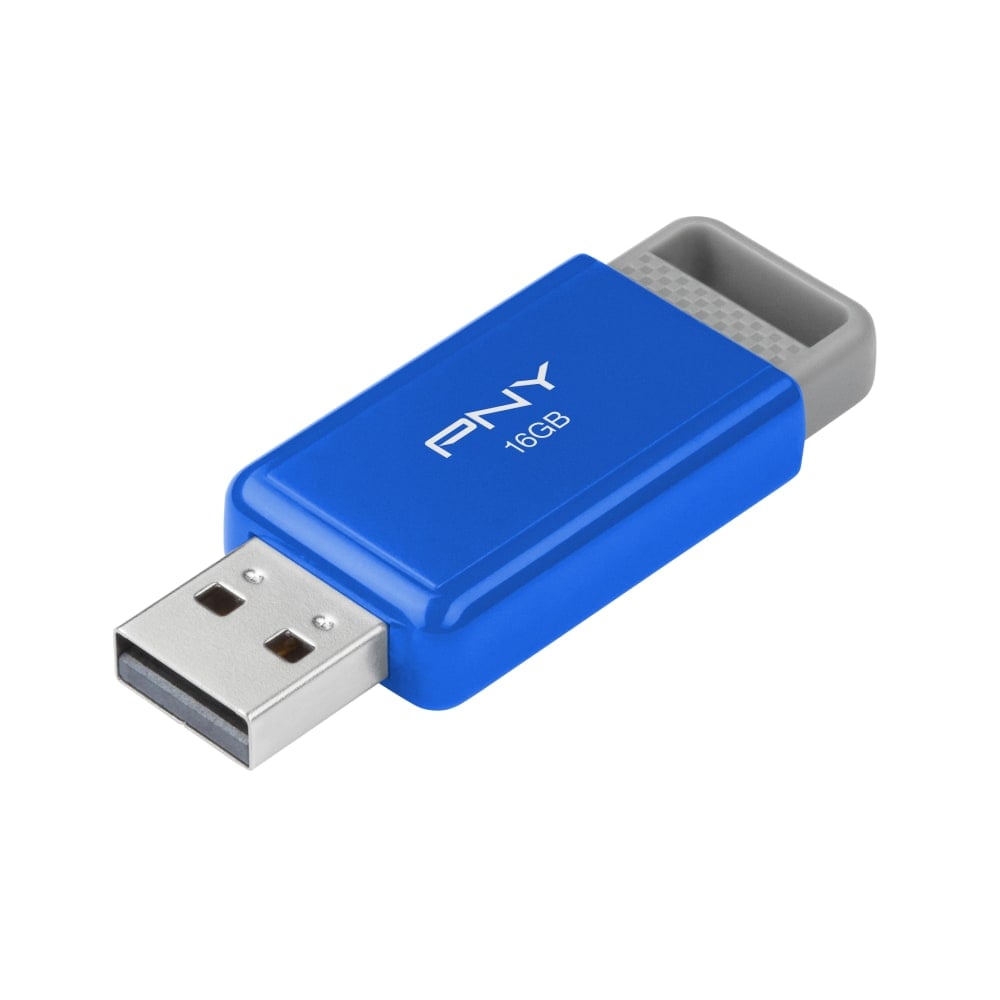 PNY USB 2.0 Flash Drive, 16GB, Assorted Colors (Min Order Qty 8) MPN:P-FD16GODM-GE