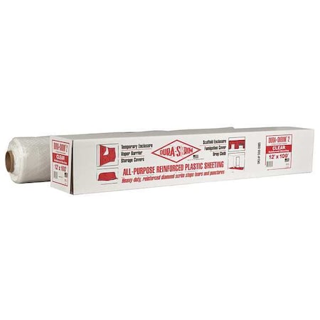 Construction Film, 4 mil, 12x100, Clr MPN:GRC12100