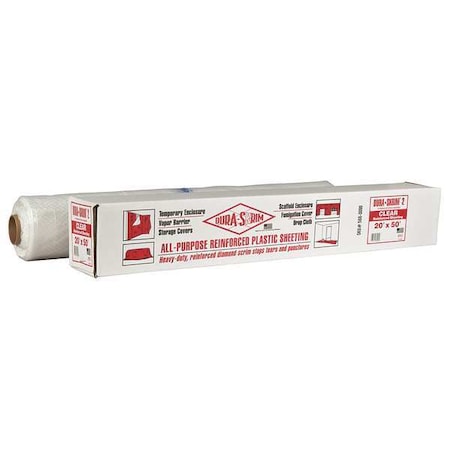 Construction Film, 4 mil, 20x50, Clr MPN:GRC2050