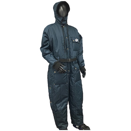 22020 Coverall with Hood, Nylon, 840 den Fabric Weight, 29 1/2 in Inseam, Navy, S MPN:22020-RSMLB