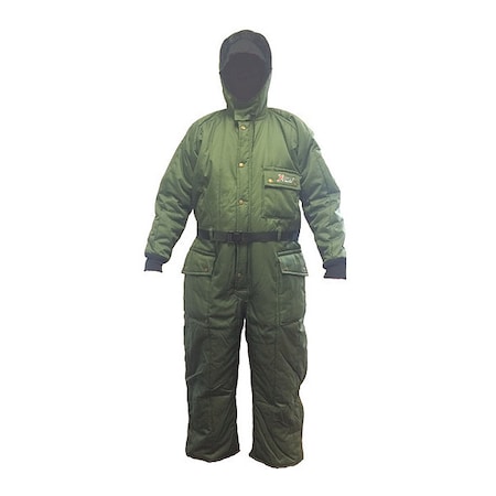 Heavy Duty Hooded Coverall, -50F, Green, S MPN:22020G-S