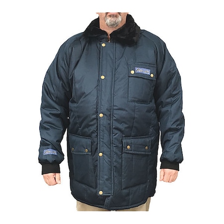 Coat, 840 Denier Coated Nylon, YKK Zipper, Navy, 6XL MPN:34029N-6X