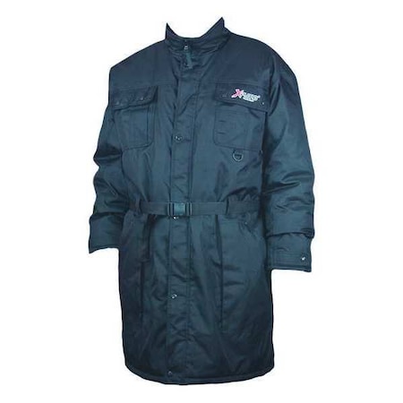 Coat, 480 Denier Nylon, Zipper and Snaps/Storm Flaps, Navy, L MPN:34032-L